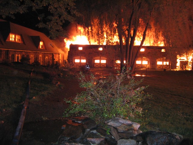 BARN FIRE BEDFORD CENTER ROAD